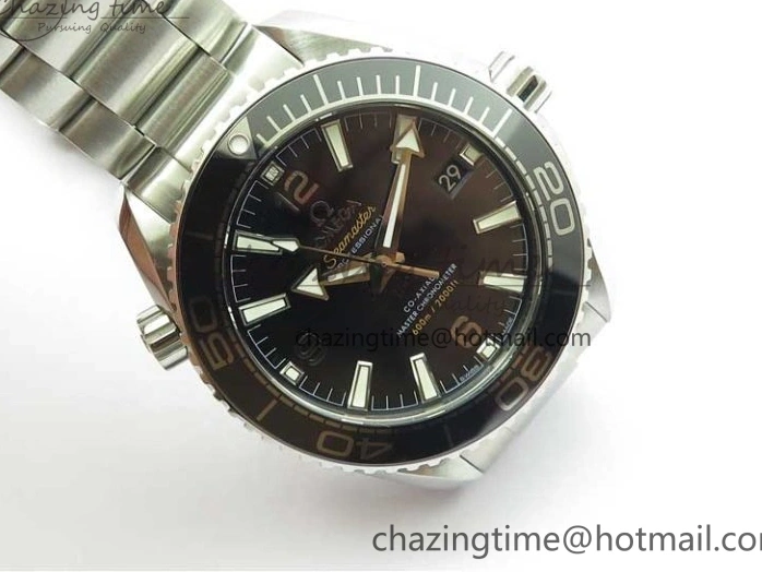 0501 Planet Ocean 39.5mm Black Ceramic Bezel SS VSF 1:1 Best Edition Black Dial on SS Bracelet A Stretchable 7890
